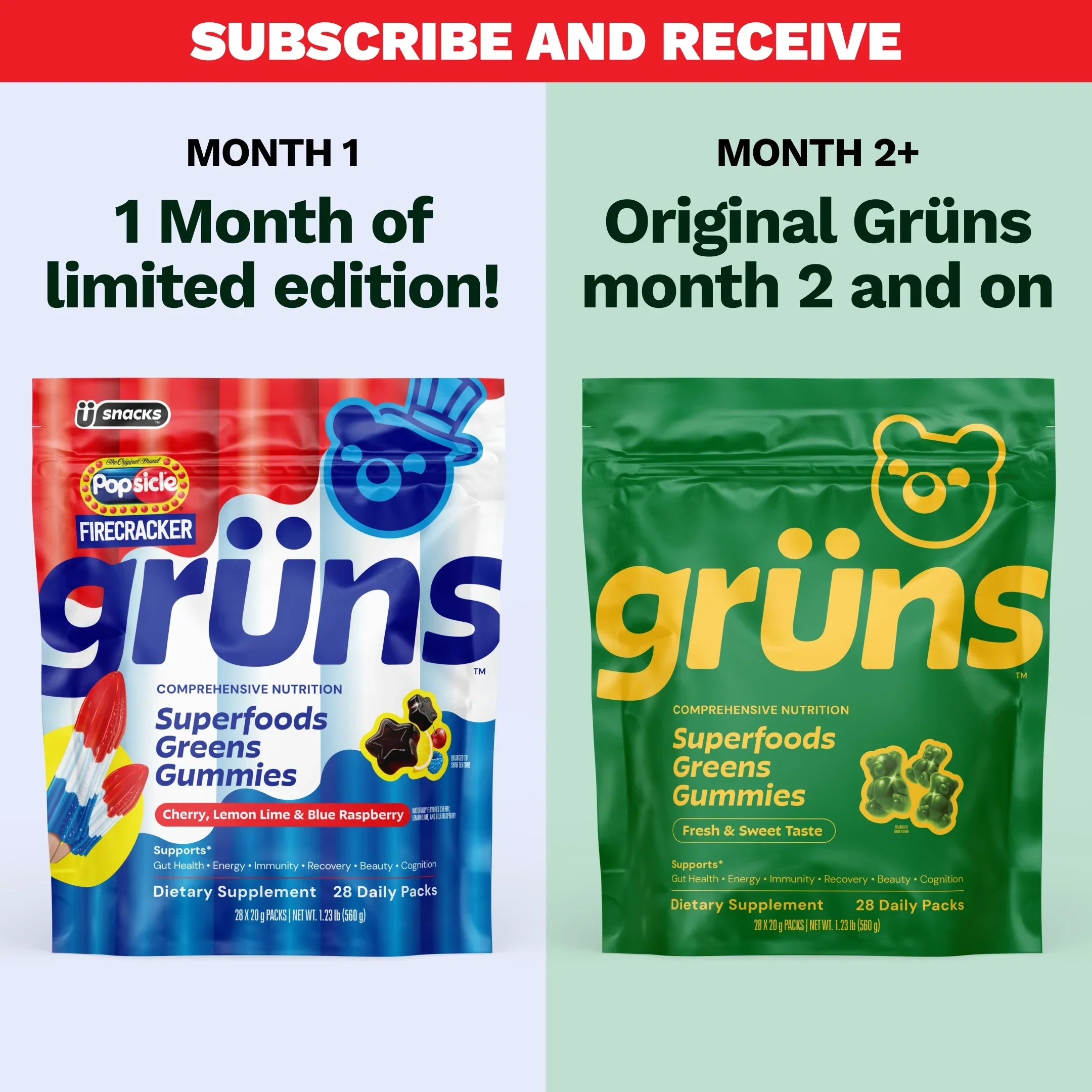 Popsicle® Firecracker Grüns - Easy Nutrition for Everyday People