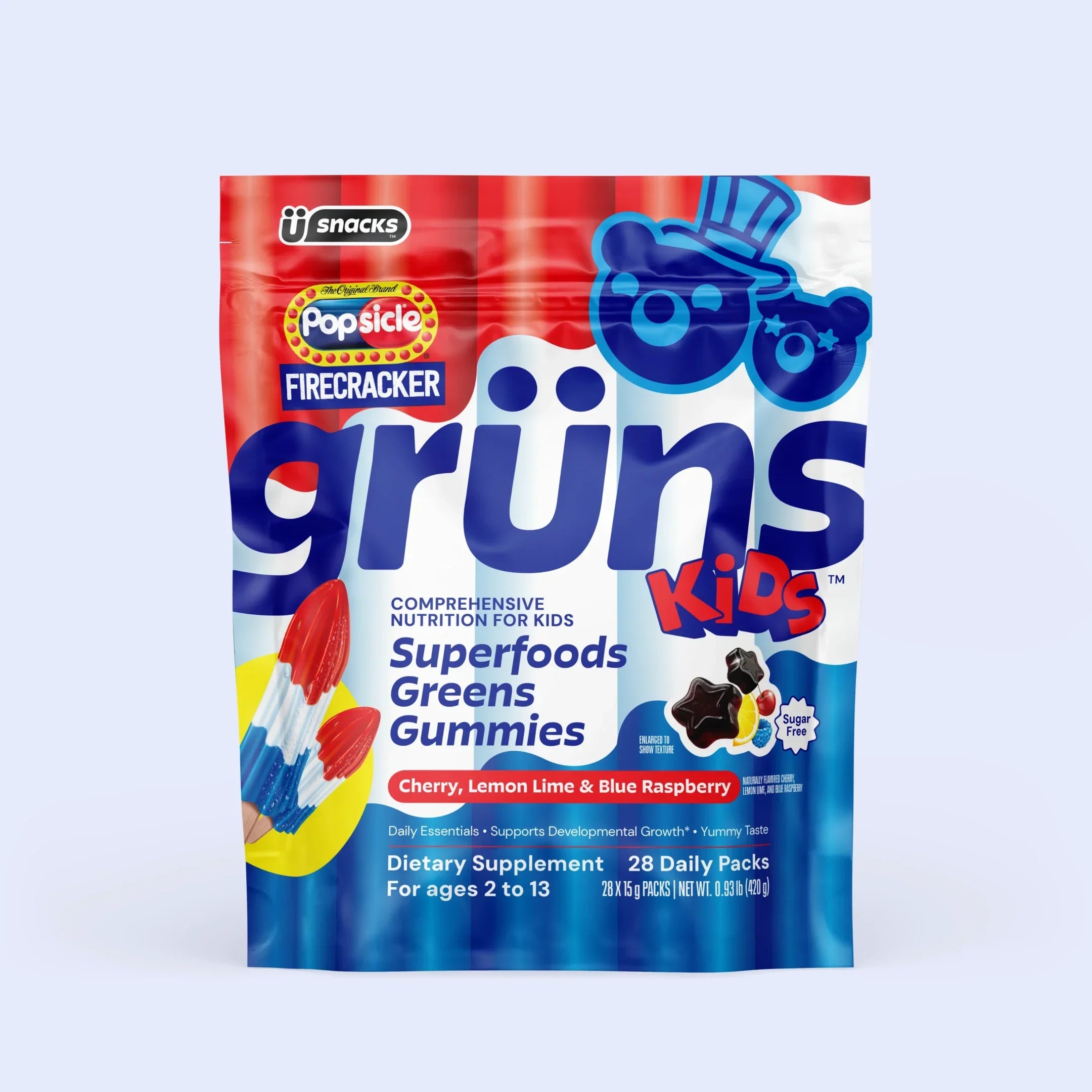 Popsicle® Firecracker Grüns Kids - Support Daily Wellness at Home